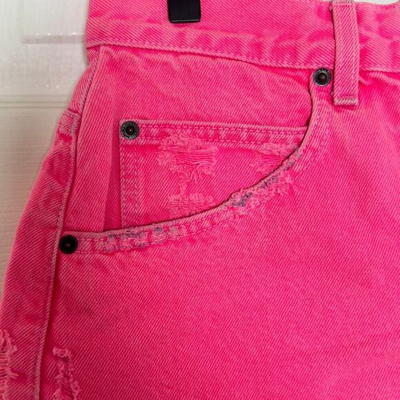 Carmar LA Beatrice Neon Pink Zip Front Skirt - Size 27 - Picture 4 of 9